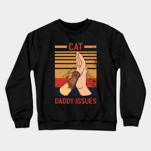 cat dad Crewneck Sweatshirt by DopamIneArt